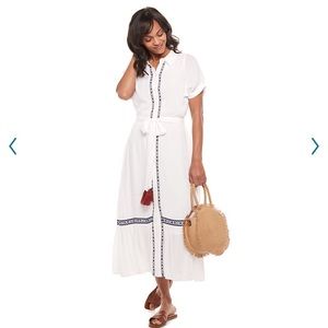 NWT Sonoma Goods For Life White Dress w/Embroidery